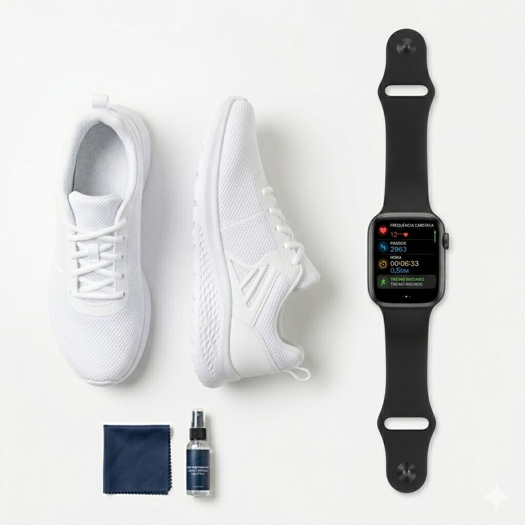 kit de treino tenis smart watch e brinde